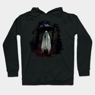 Spooky Gothic Ghost in the Woods Halloween design Hoodie